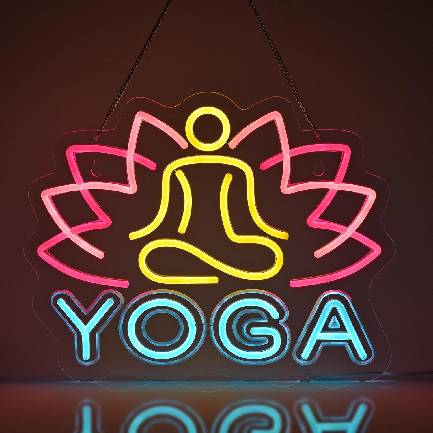 Zen Yoga Fitness - Insegna al Neon Yoga, Luci al