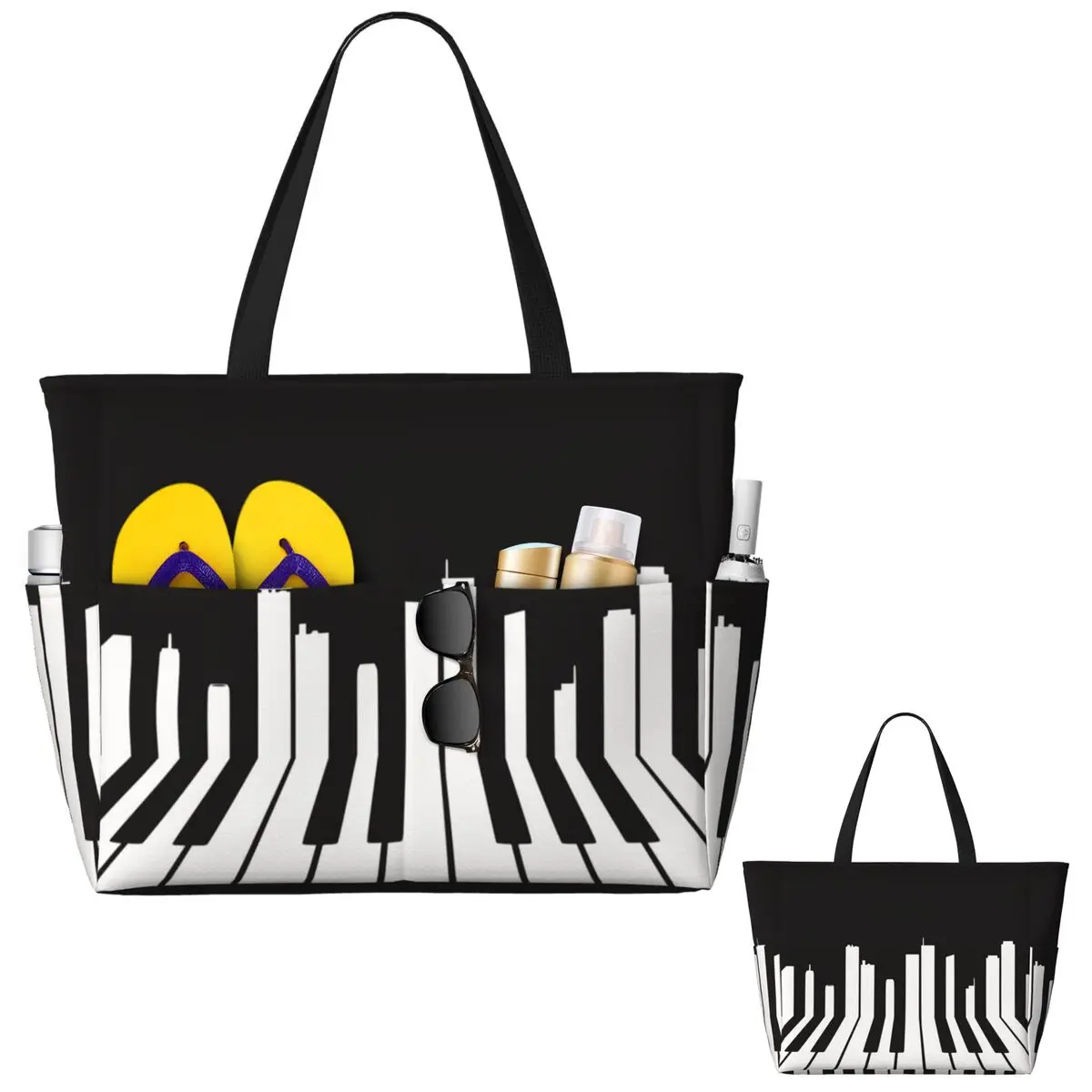 Yoga Fitness Music - Borsa tote da spiaggia Piano City