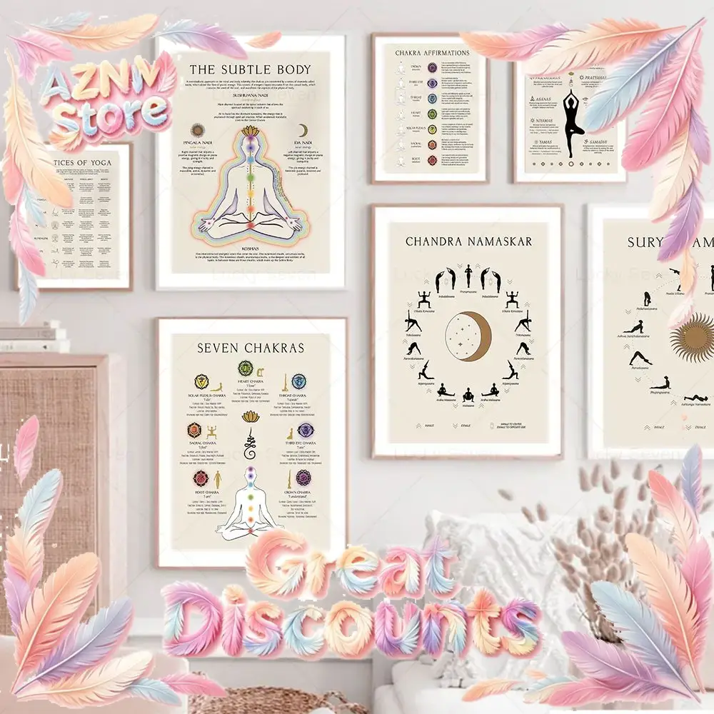 Zen Yoga Fitness - Dipinto su tela 2D: Saluto del