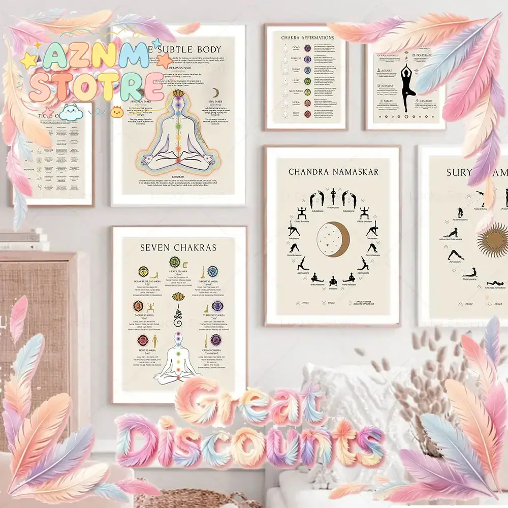 Zen Yoga Fitness - Dipinto su tela 2D: Saluto del