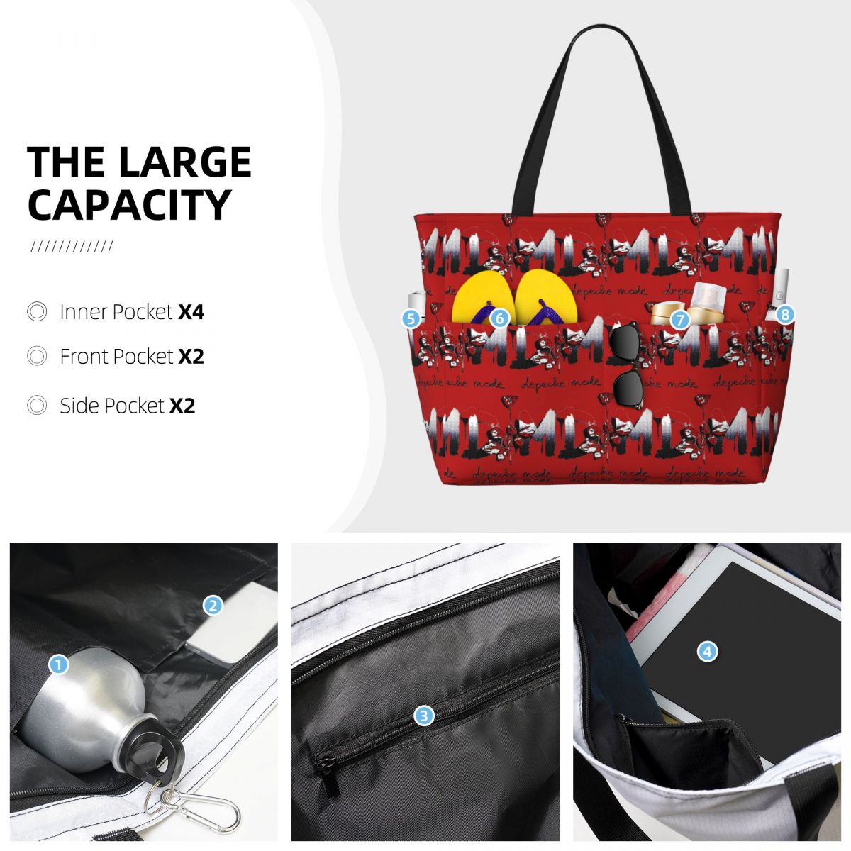 Borsa tote da spiaggia Depeche - Yoga Fitness Music recensione e prezzo