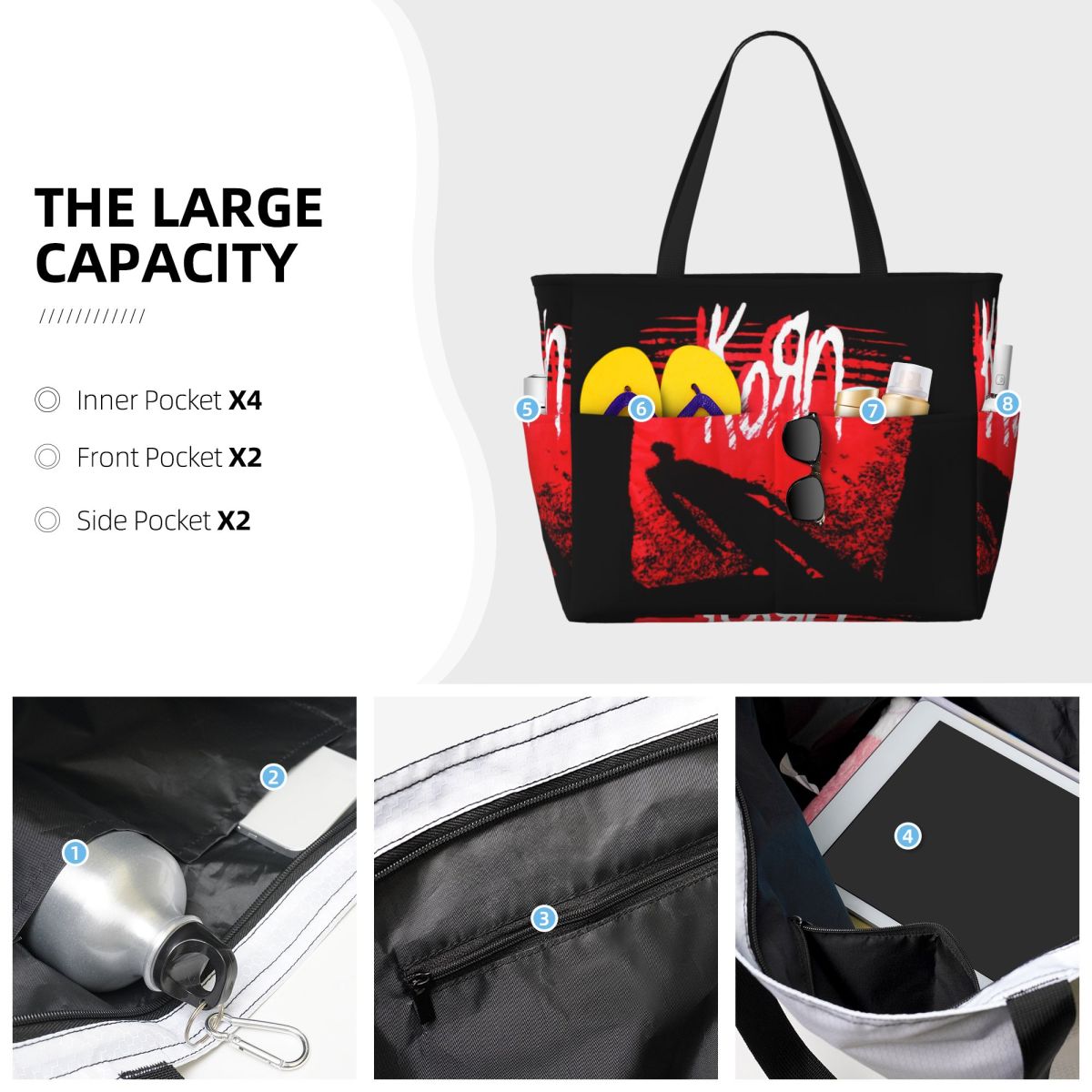 Borsa tote da spiaggia Korn Me - Yoga Fitness Music recensione e prezzo
