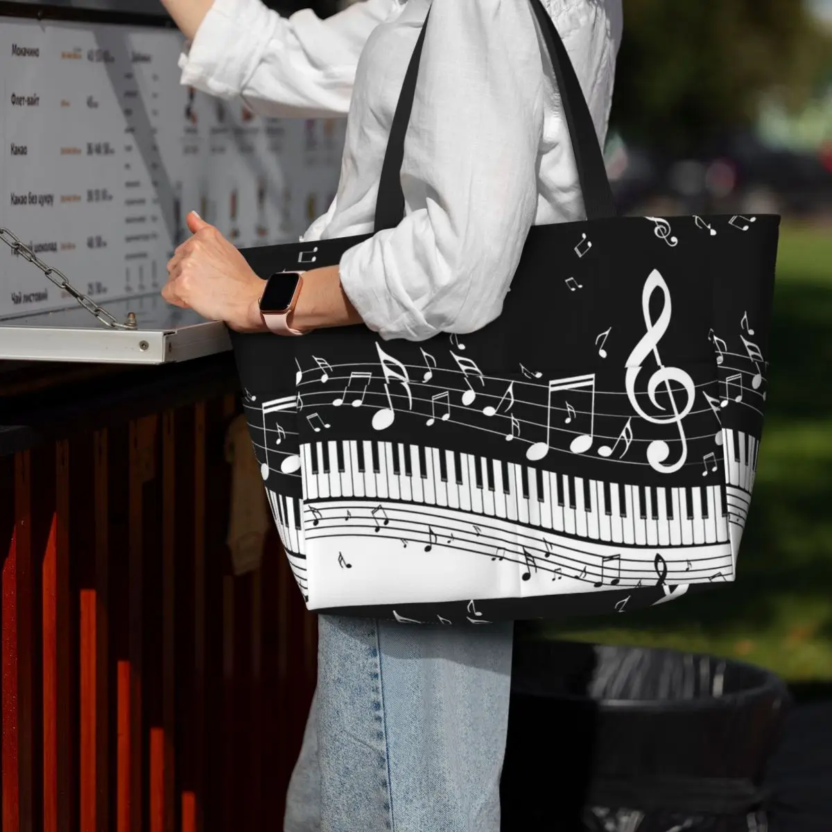 Borsa tote da spiaggia con tas - Yoga Fitness Music recensione e prezzo
