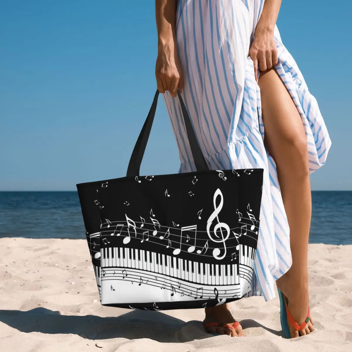 Borsa tote da spiaggia con tas - Yoga Fitness Music recensione e prezzo