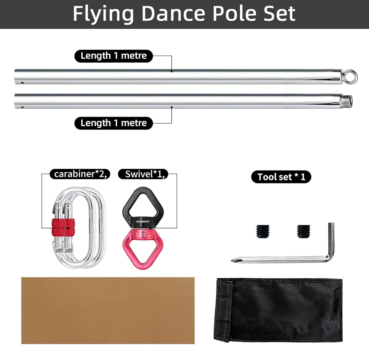 Palo per Danza Aerea 2M 360 °  - Yoga Fitness Spinning recensione e prezzo