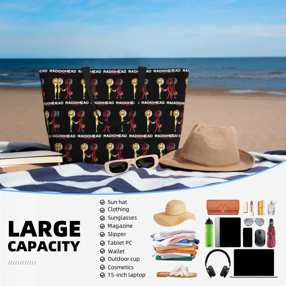 Borsa tote da spiaggia Radiohe - Yoga Fitness Music recensione e prezzo
