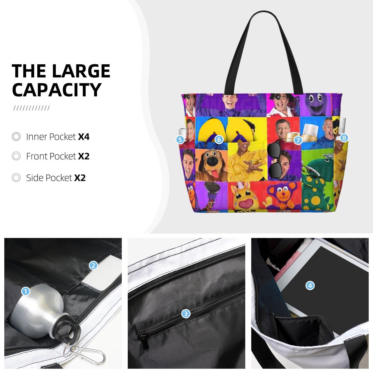 Borsa tote da spiaggia The Wig - Yoga Fitness Music recensione e prezzo